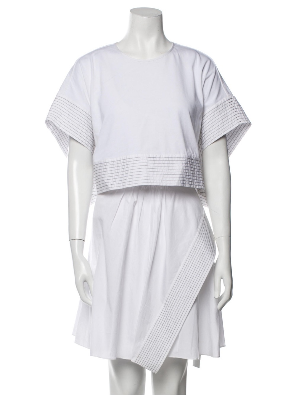 3.1 Phillip Lim White Cotton Two-Piece Dress Set